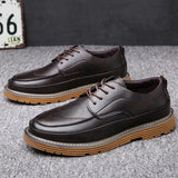 Trendy Korean Style Casual Leather Shoes