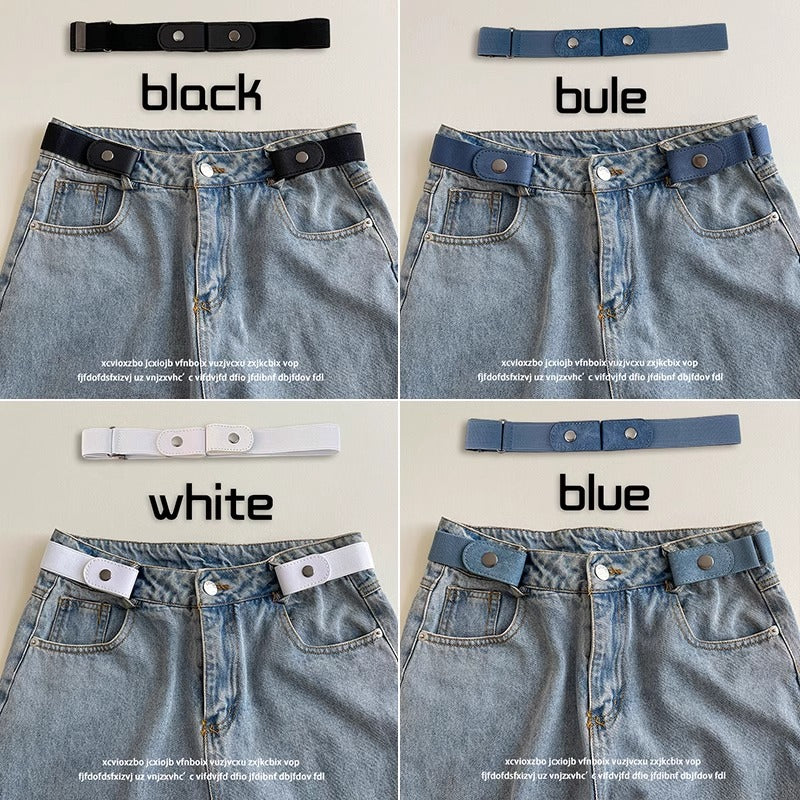 Belt Women's Denim Pants Elastic