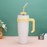 With Handle Strap Straw Large-capacity Water Cup