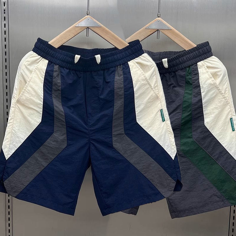 Stitching Outdoor Loose Shorts Men's Thin