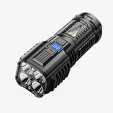 Outdoor Strong Light Super Bright Long-range Multi-gear Dimming Long-lasting Endurance Type-C Rechargeable Flashlight