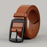 Men's Pin Buckle PU Microfiber Eyelet Belt Fashion Casual Belt