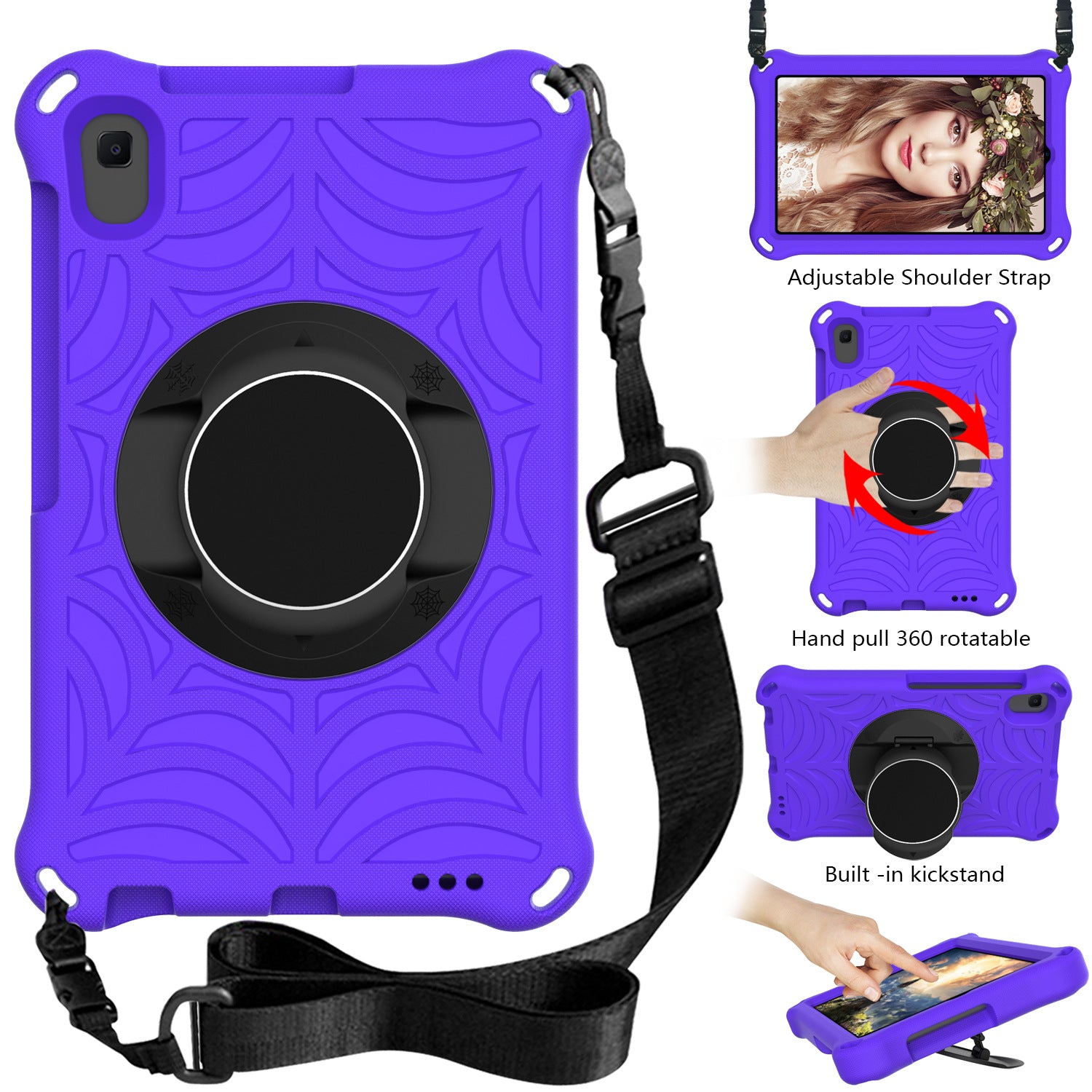 Pure Color All-matching Spider Eva Tablet Computer Protecting Case