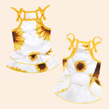 Cat Dog Sling Fruit Sunflower Printed Breathable Pet Clothes