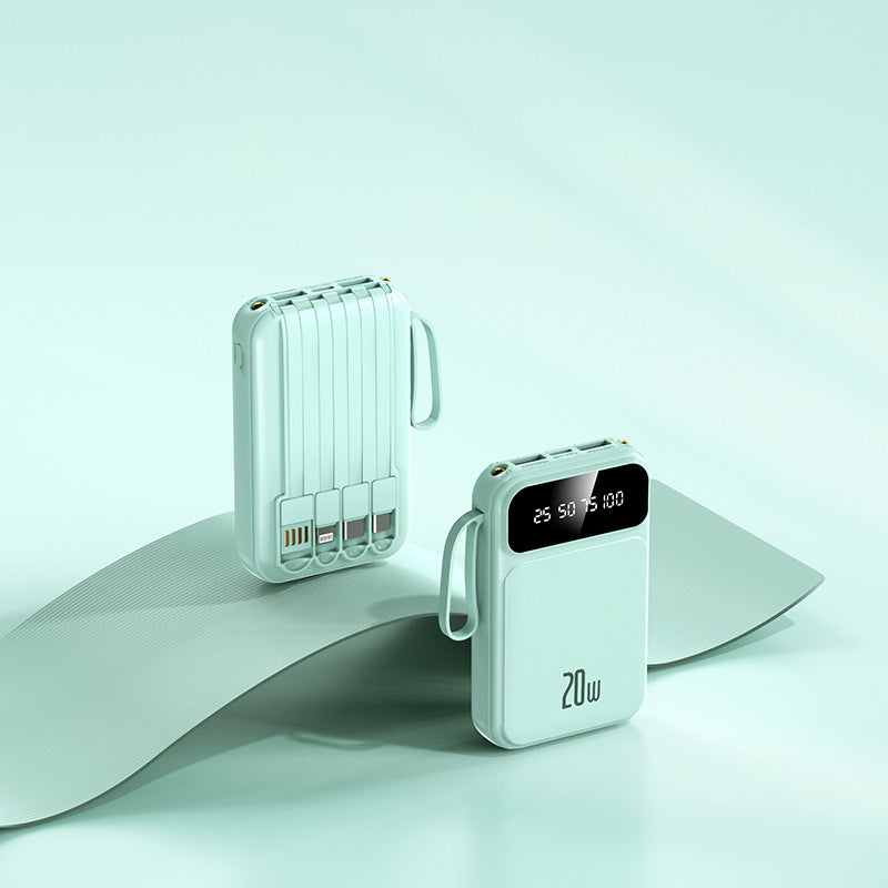 With Cable Power Bank Large Capacity Mini