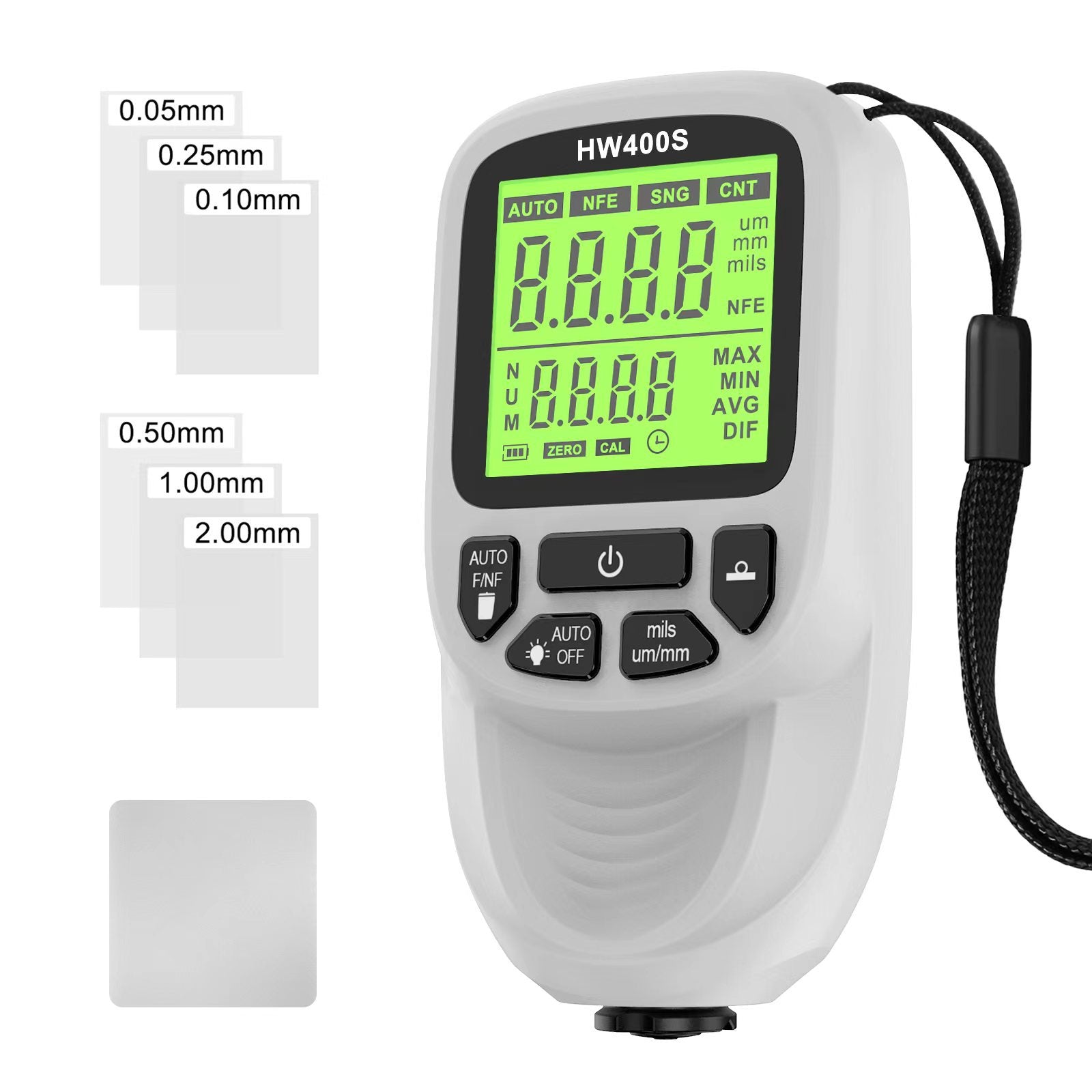 Hw-400s Thickness Gauge High Precision Industrial Iron Aluminum Coating Thickness Gauge
