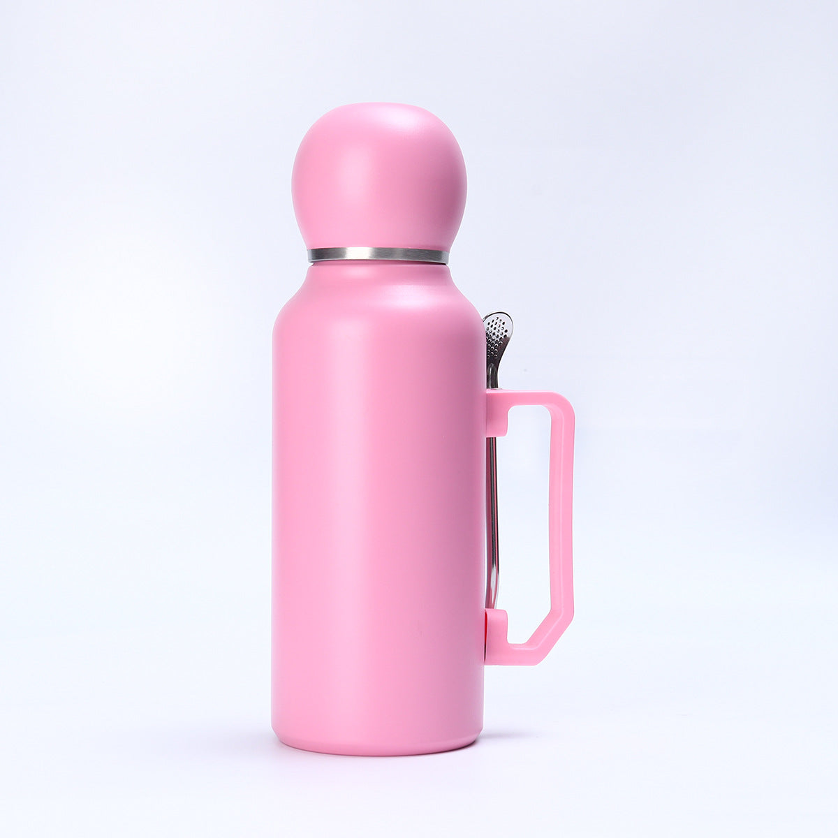 1300ML Vacuum Cup With Stirring Straw Spoon Football Cup 304 Stainless Steel Handle