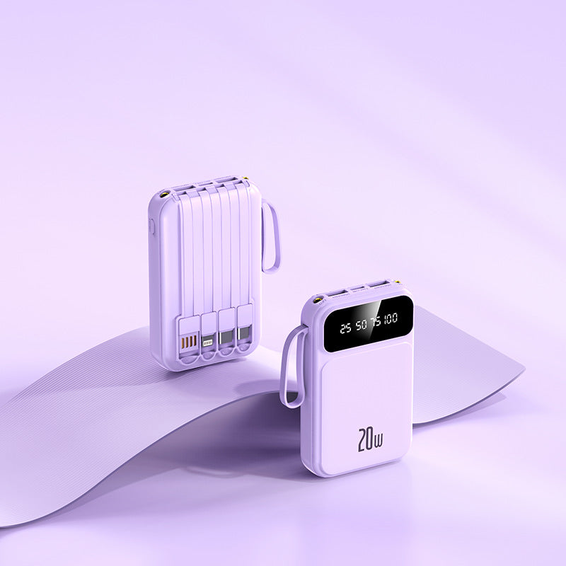 With Cable Power Bank Large Capacity Mini