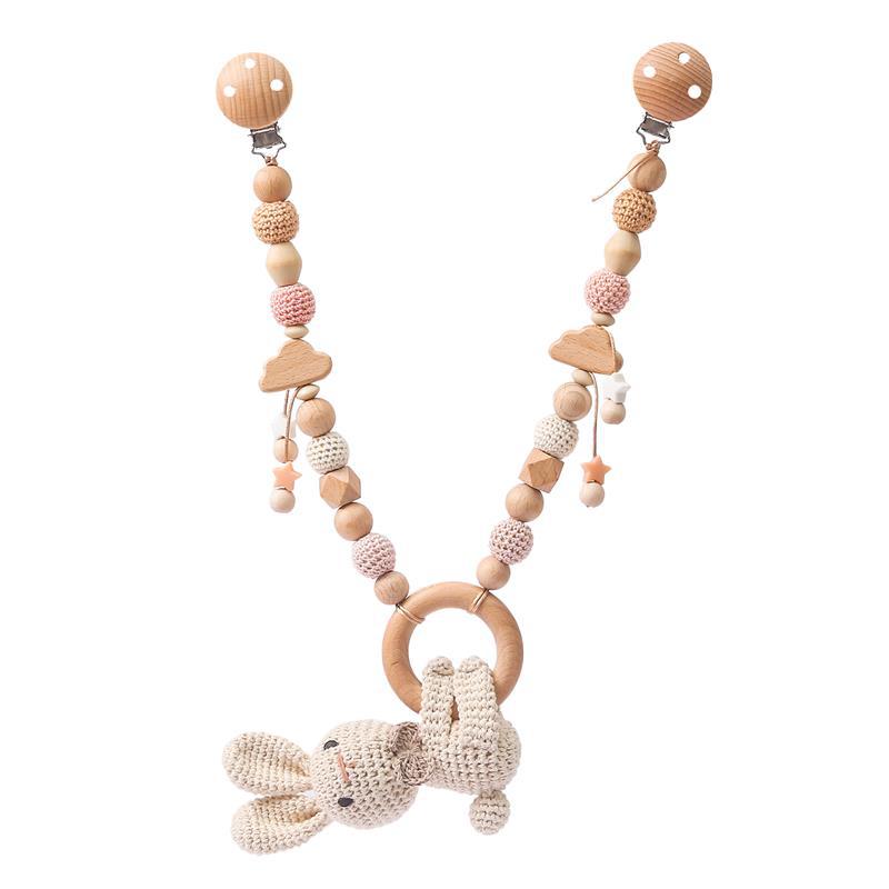 Baby Crib Hanging Bunny Music Cart Doll Pendant Cart Chain