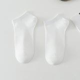 Solid Color Breathable Sweat Absorbing Simple Low-cut Polyester Boat Socks