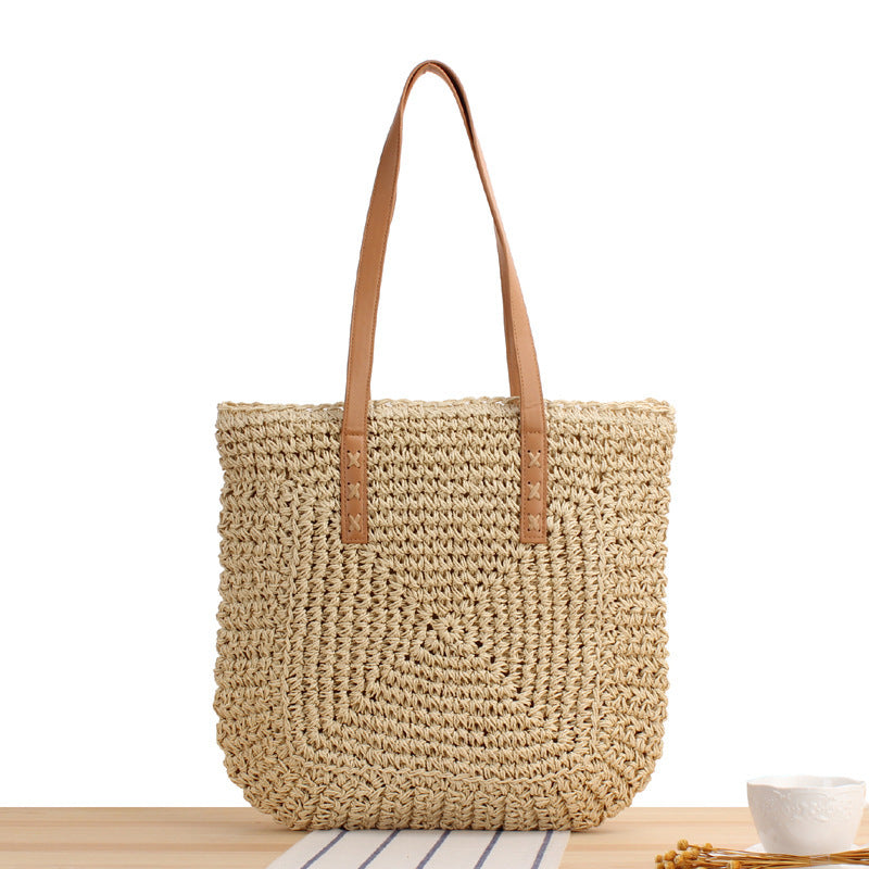 One-shoulder Paper String Hand-woven Large Capacity Hand Holding Casual Bag