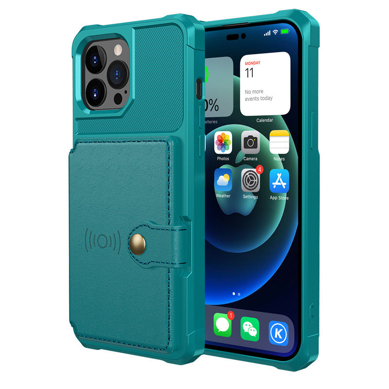 Magnetic Card Cover Phone Case Drop-resistant Protective Cover