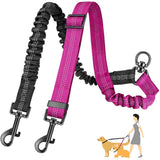 Retractable One For Two Dog Rope Leash