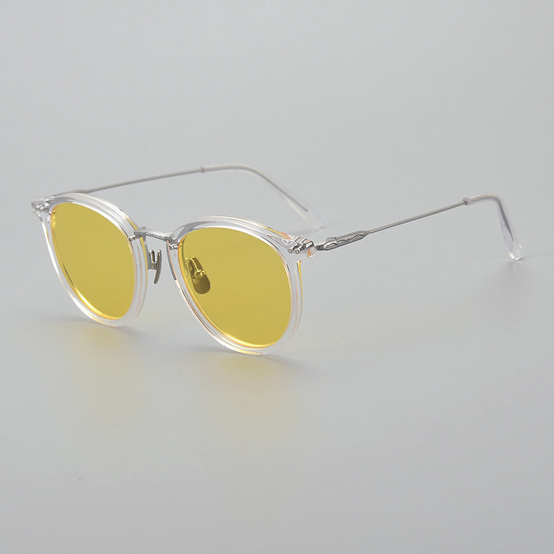 Japanese Handmade Medium Gold Pure Titanium Polarized Sunglasses