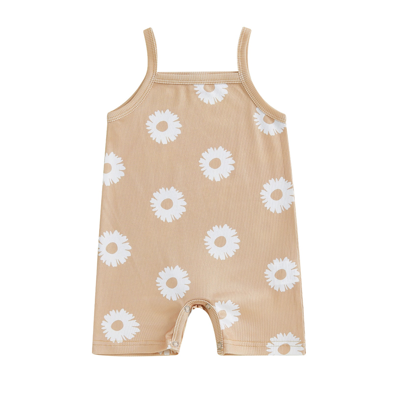 Girls Fashion Flower Print Sling One-piece  Romper