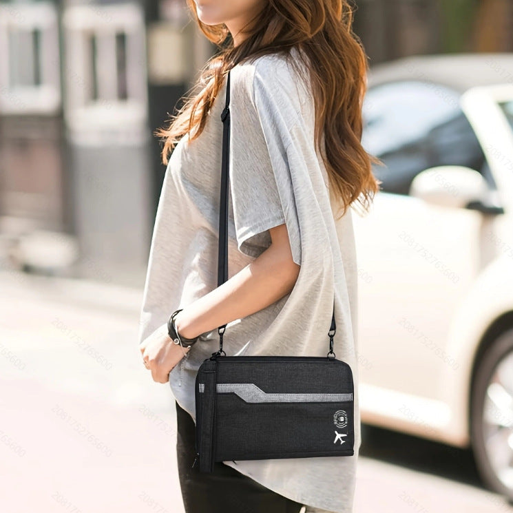 Fashion Solid Color Oxford Cloth ID Storage Bag