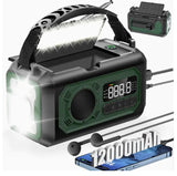 Lighting Large Capacity Hand-cranked Solar Power Emergency Charging Treasure
