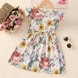 Children Flounced Sleeve Dress Girl Princess Dress
