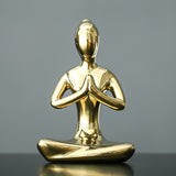 Minimalist Creative Gold Plated Yoga Girl Small Ornaments