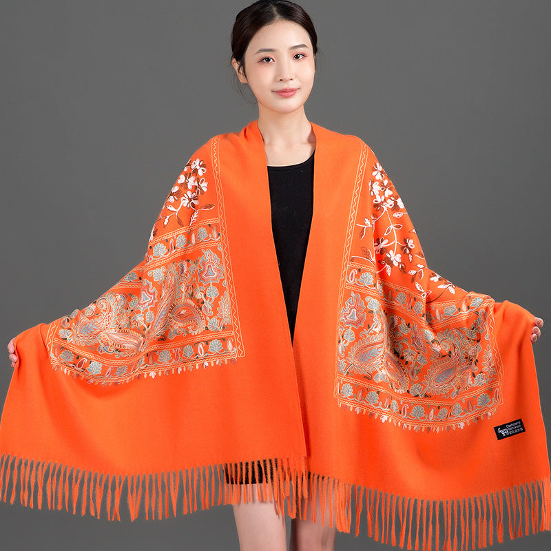 Scarf Shawl Cashmere Warm Cheongsam Outerwear