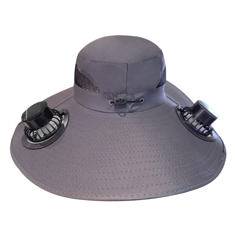 Solar Fan Hat Usb Rechargeable Fan UV Protection