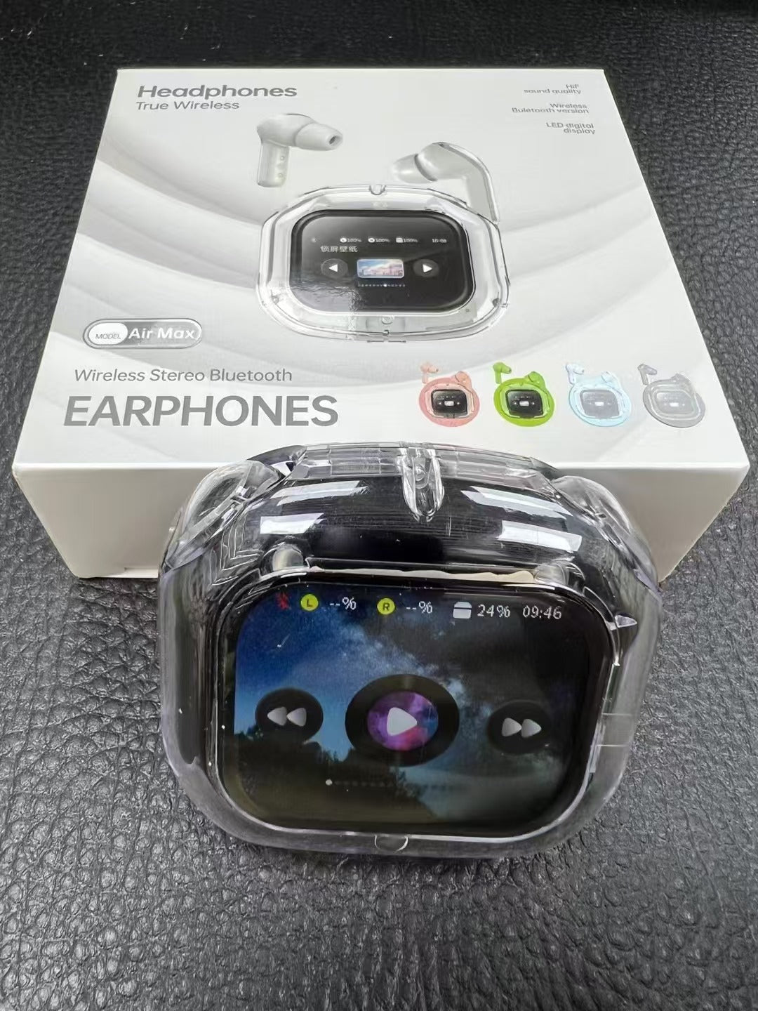 In-ear LCD Screen Noise Reduction Transparent Bluetooth Headset