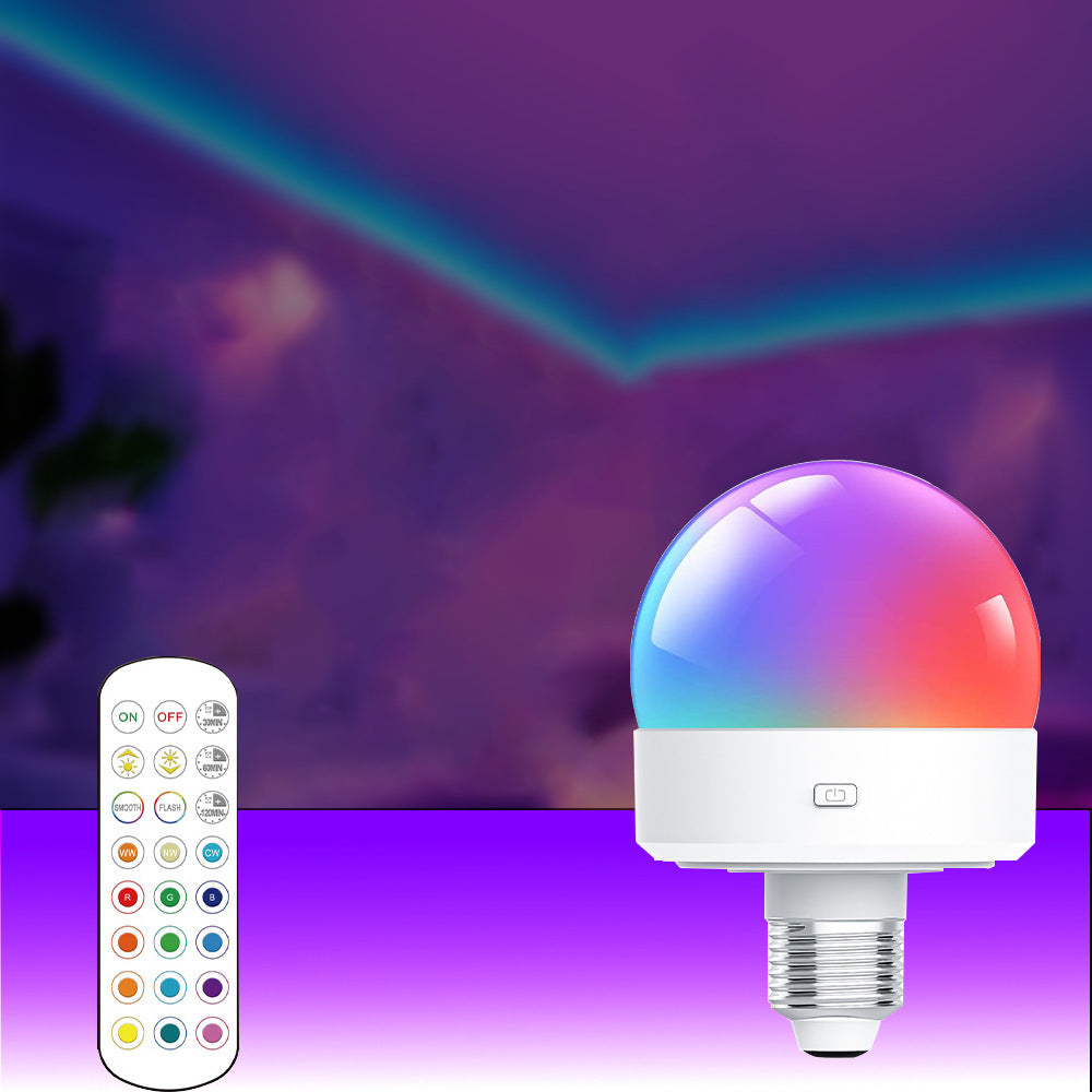 Energy-saving RGB Rechargeable Dimming Remote Control Button Operation LED Lamp Atmosphere Bulb