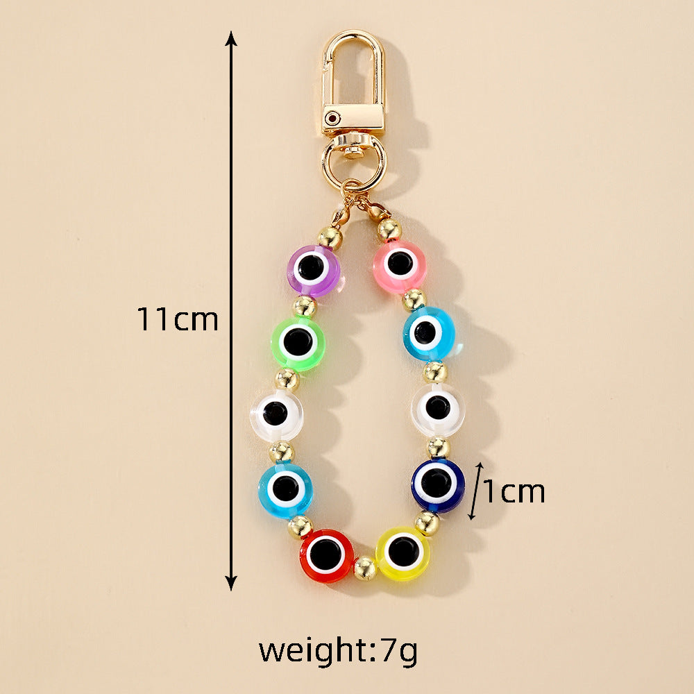 Retro Ethnic Style Beads String Keychain Pendant
