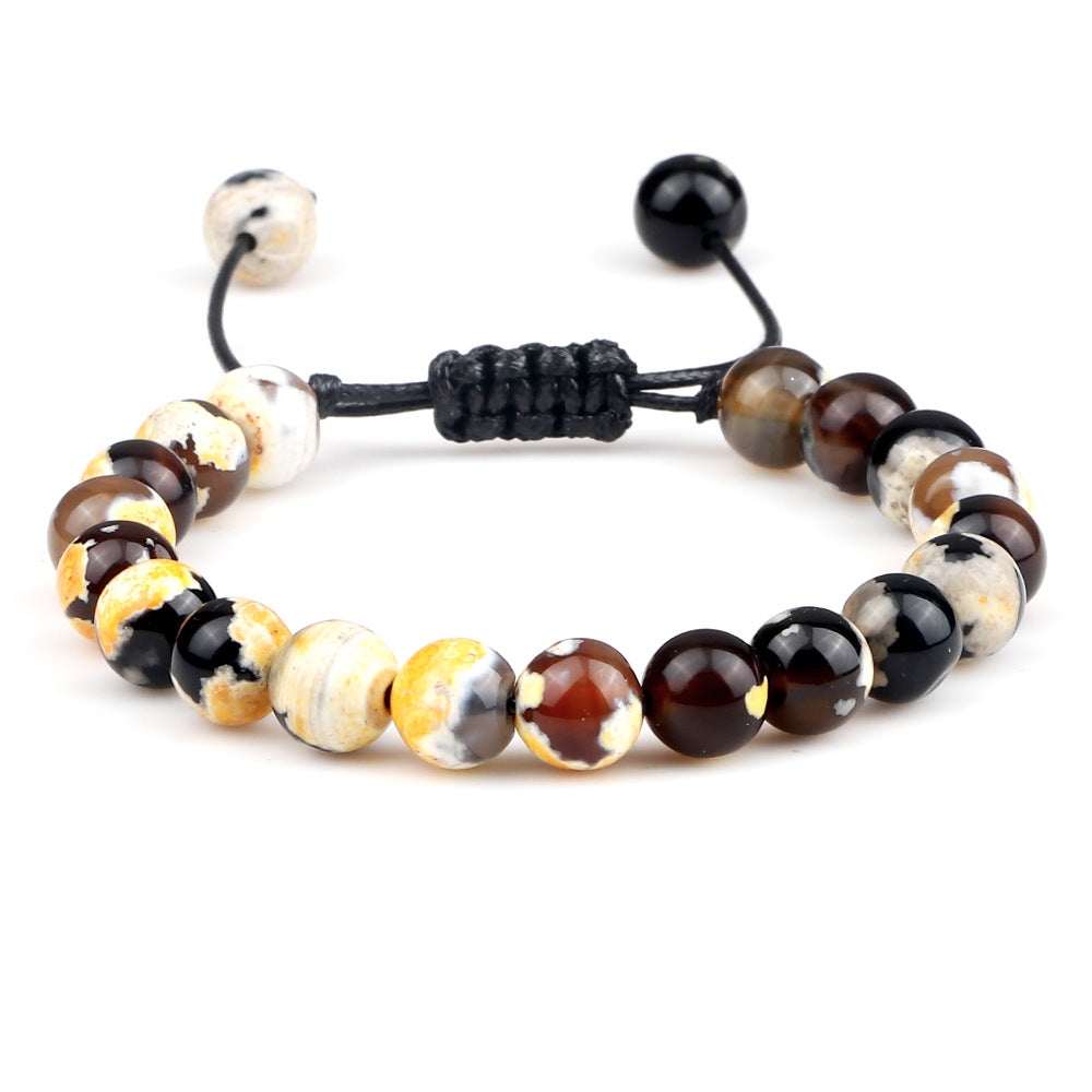 8mm Two-color Beaded Hand Woven Hand Rope