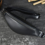 Men's Multi-functional Retro Crazy Horse Leather Belt Bag