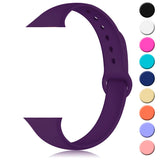 Small Waist Silicone Watch Strap Double Buckle Snap Button