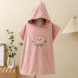 Children's Embroidery Bear Cloak Children's Bathrobes
