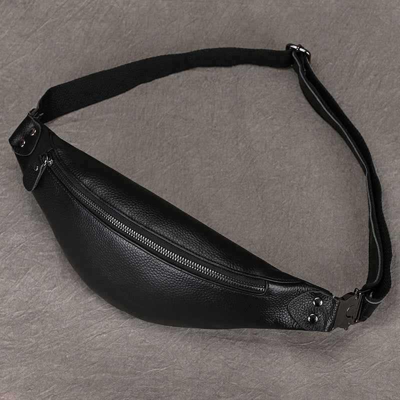Men's Multi-functional Retro Crazy Horse Leather Belt Bag