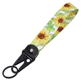 Cherry Blossom Leather Metal Keychains
