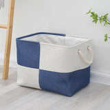 Linen Fabric Large Capacity Square Storage Basket