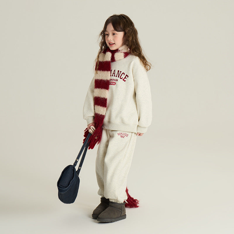 Children's Velvet Sport Suit Two-piece Set