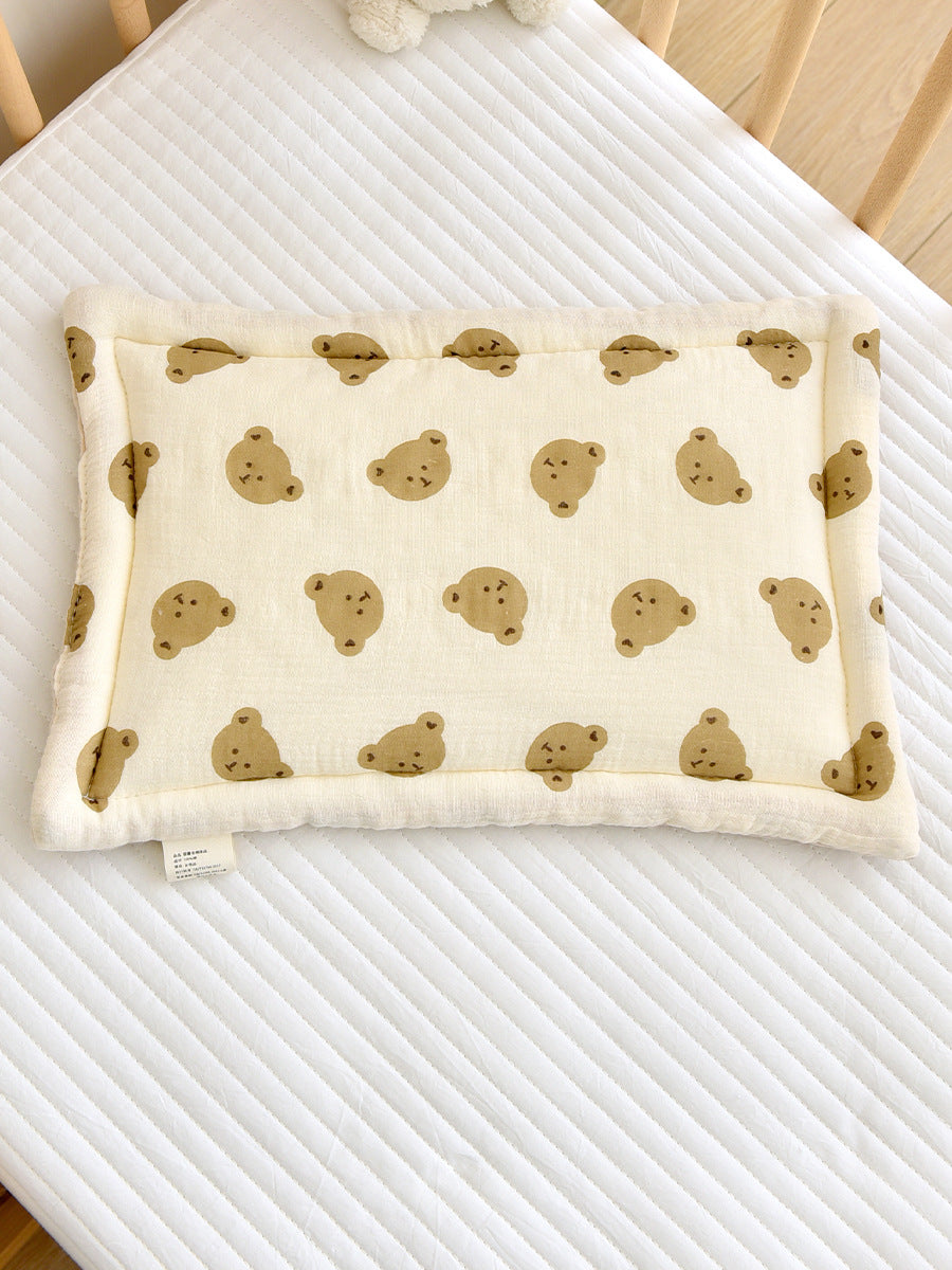 Newborn Cotton Gauze Beanie Pillow
