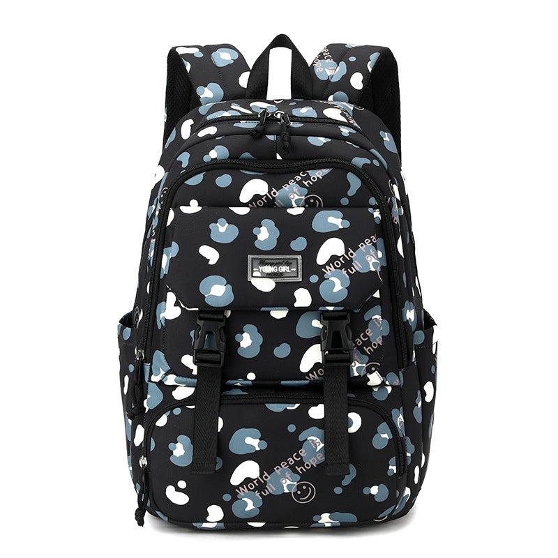 Printed Lightweight Backpack Large Capacity Middle School Student Schoolbag