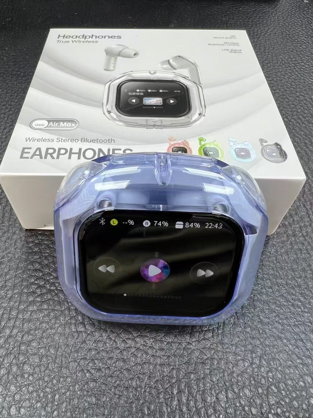 In-ear LCD Screen Noise Reduction Transparent Bluetooth Headset
