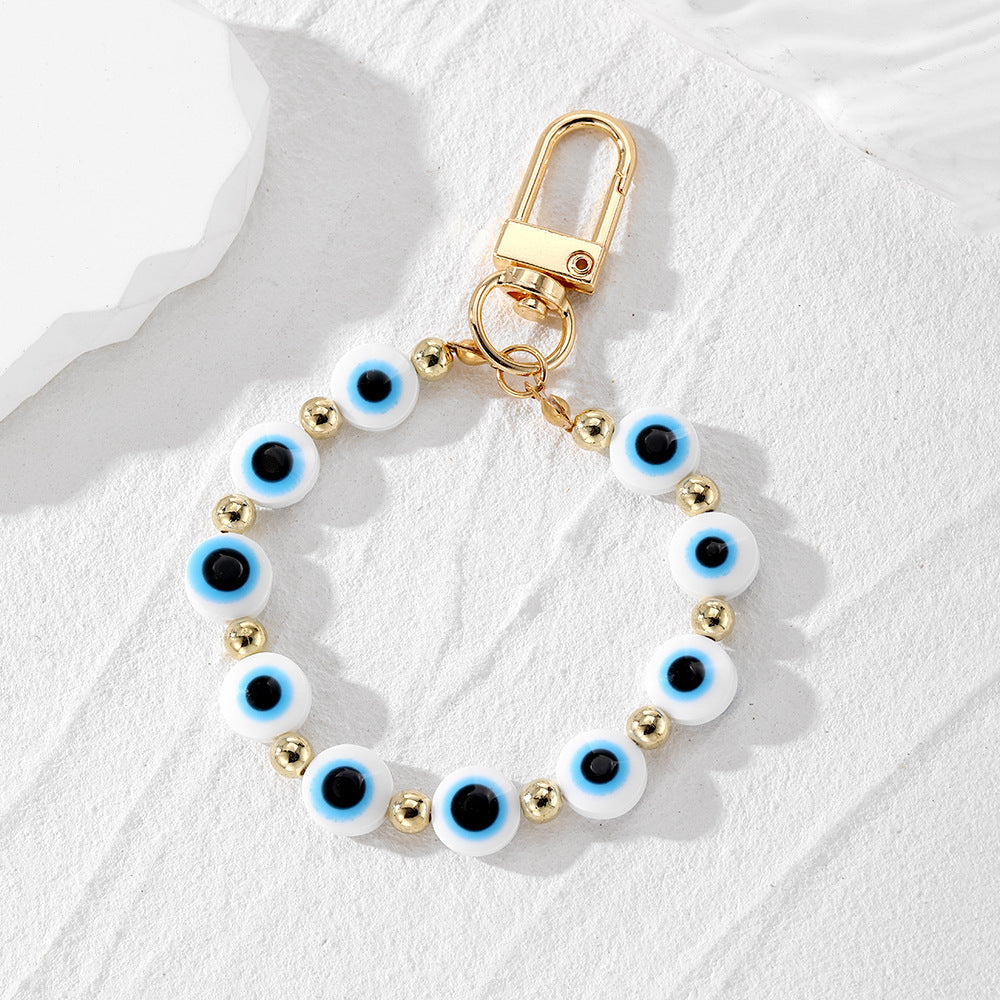 Retro Ethnic Style Beads String Keychain Pendant