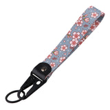 Cherry Blossom Leather Metal Keychains