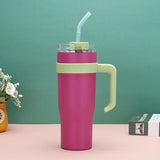 With Handle Strap Straw Large-capacity Water Cup