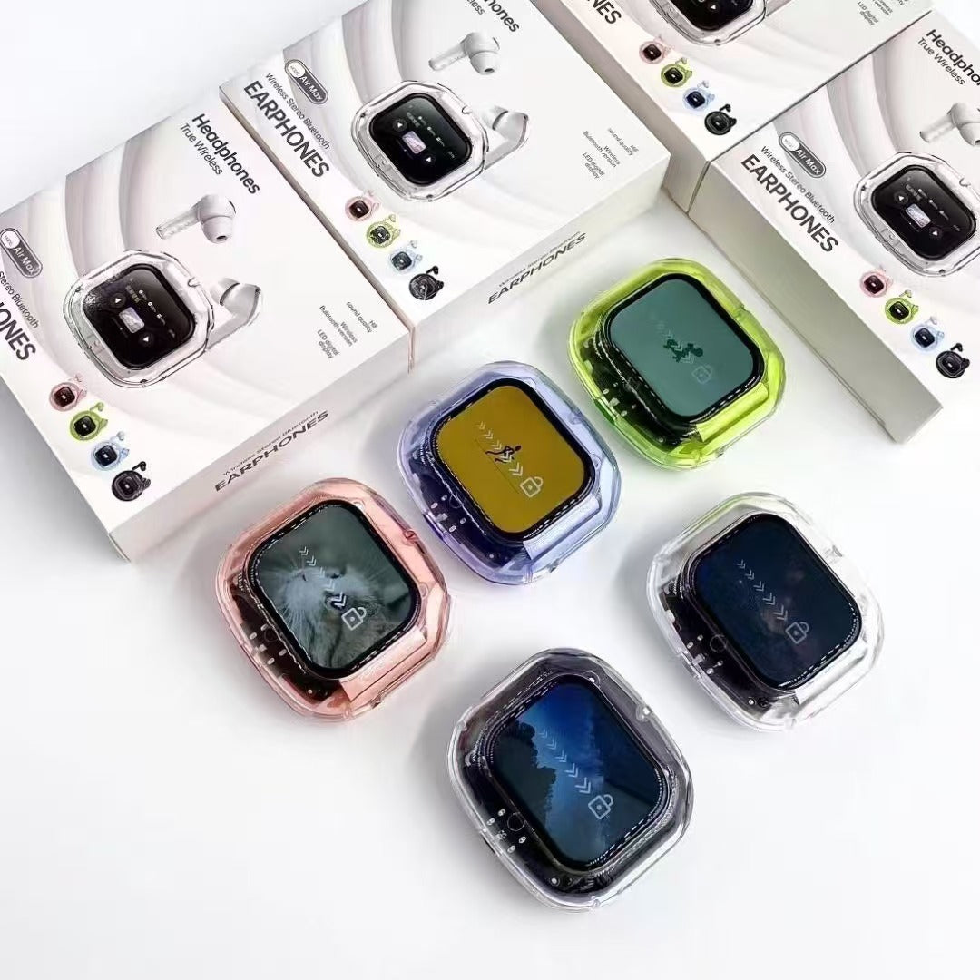 In-ear LCD Screen Noise Reduction Transparent Bluetooth Headset