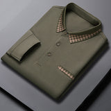 Solid Color Casual Dad Long-t-shirt