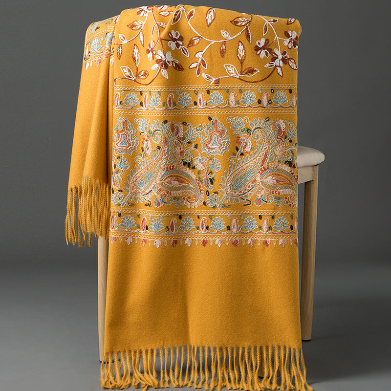 Scarf Shawl Cashmere Warm Cheongsam Outerwear