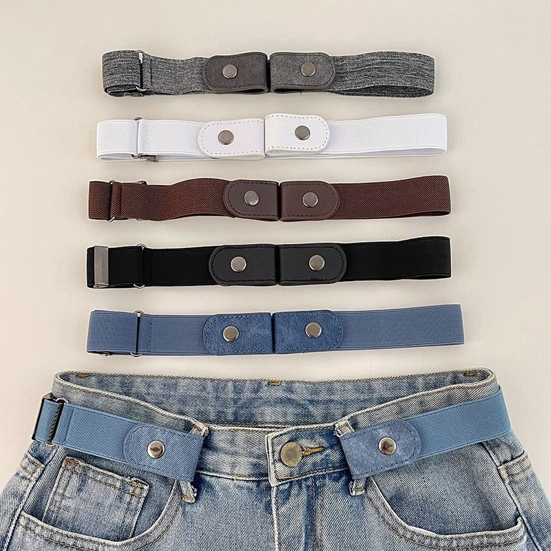 Belt Women's Denim Pants Elastic