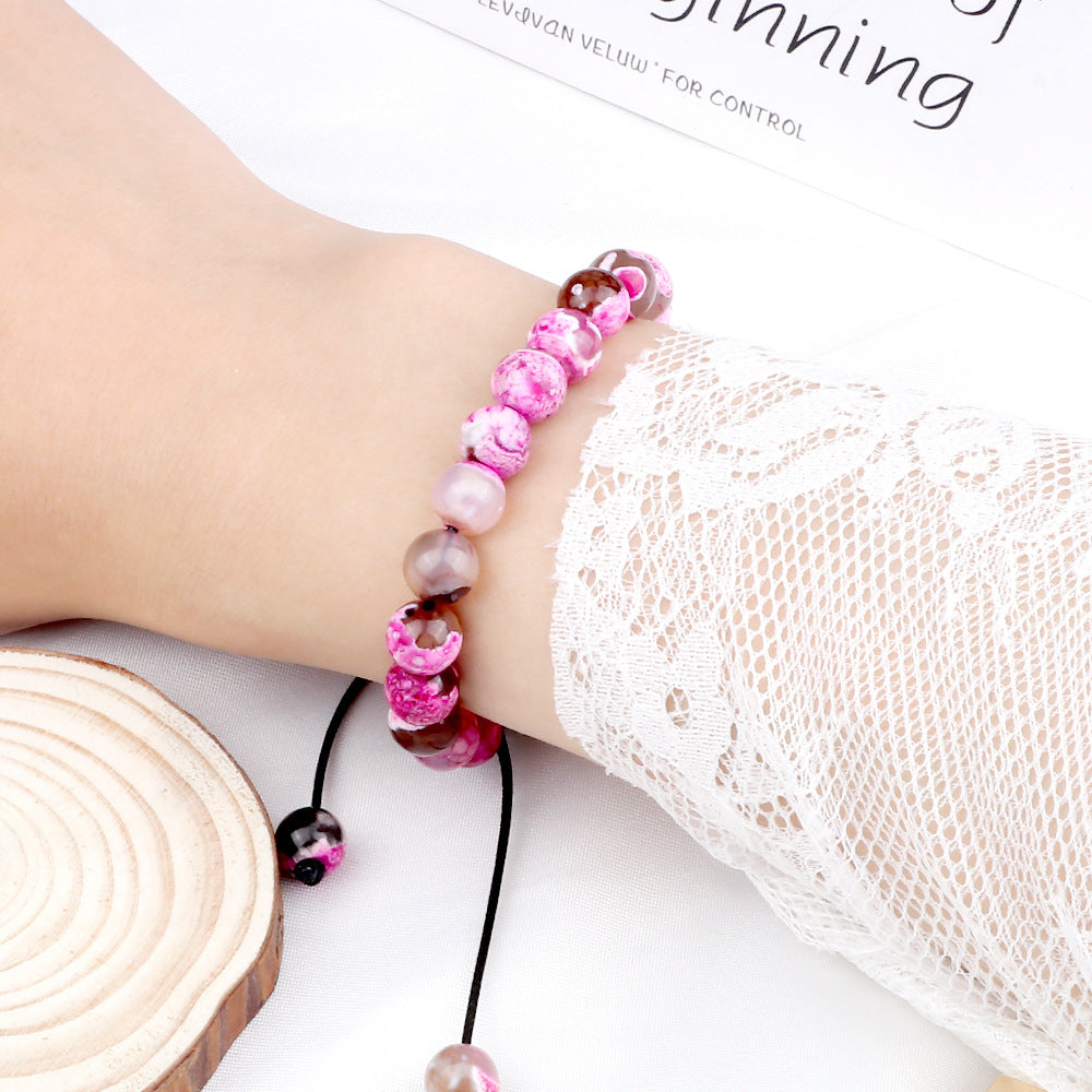 8mm Two-color Beaded Hand Woven Hand Rope