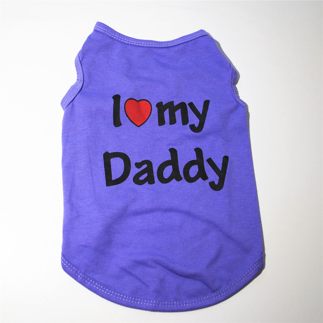 Pet Puppy Clothes Vest Classic Look Love Dad Love Mom