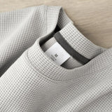 Summer Japanese Round Neck Half Sleeve Top Loose Casual Solid Color