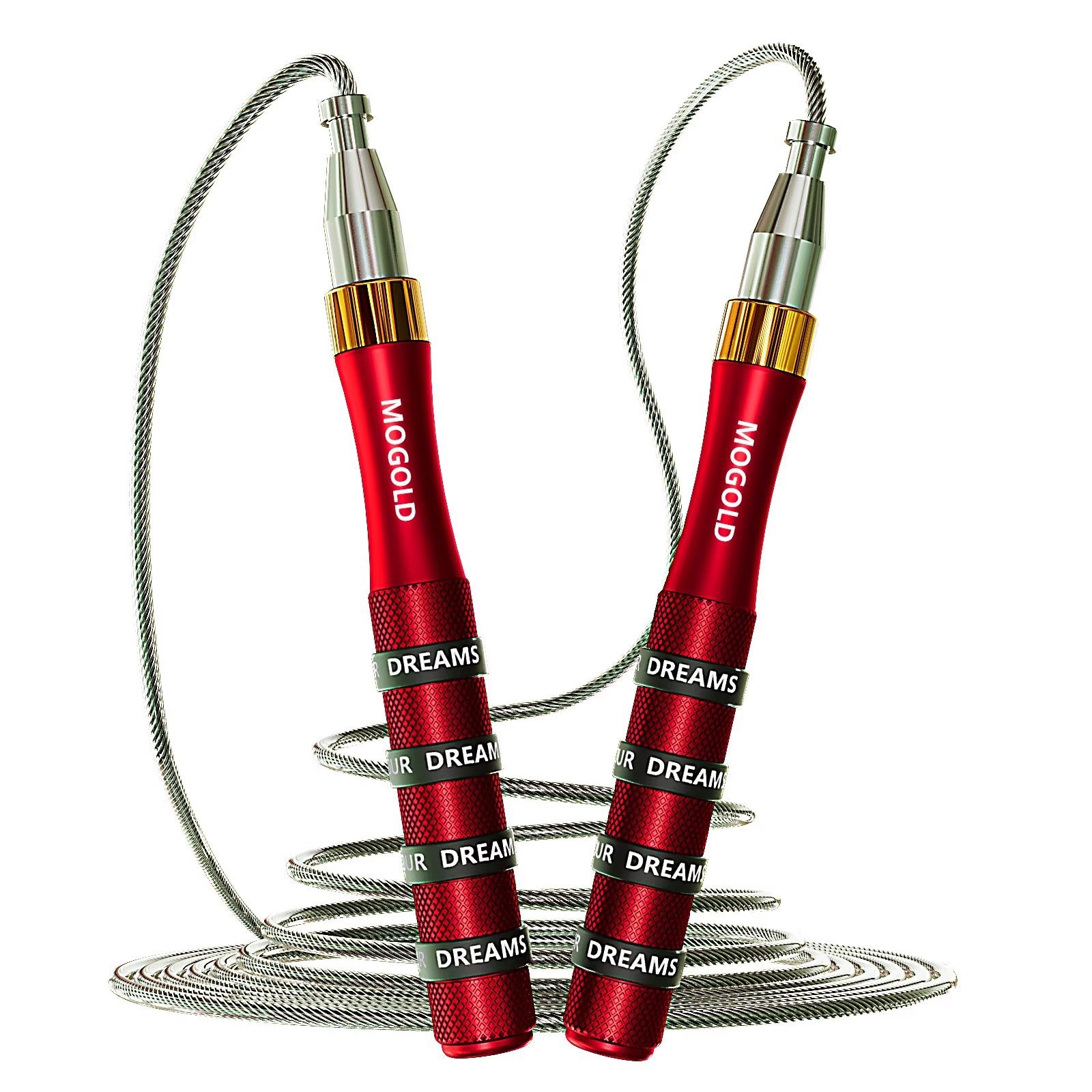 Double Bearing Self-locking Mesh Silicone Aluminum Alloy Jump Rope